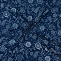 Indigo Cotton Block Print Fabric