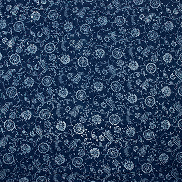 Indigo Cotton Block Print Fabric