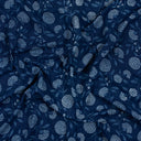 Indigo Floral Cotton Fabric