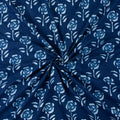 Floral Printed Cotton Indigo Fabric Material