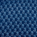 Floral Printed Cotton Indigo Fabric Material