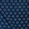 Floral Block Printed Soft Indigo Blue Color Ikat Cotton Fabric Online