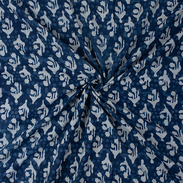 Block Printed Pure Indigo and Cotton Fabric Online