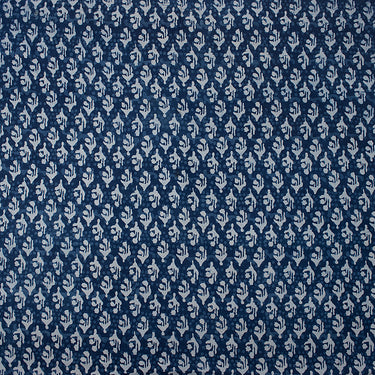 Block Printed Pure Indigo and Cotton Fabric Online