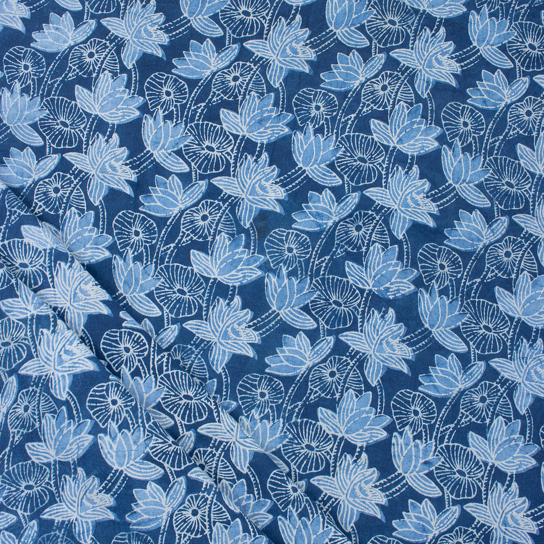 Indigo Block Print Fabric