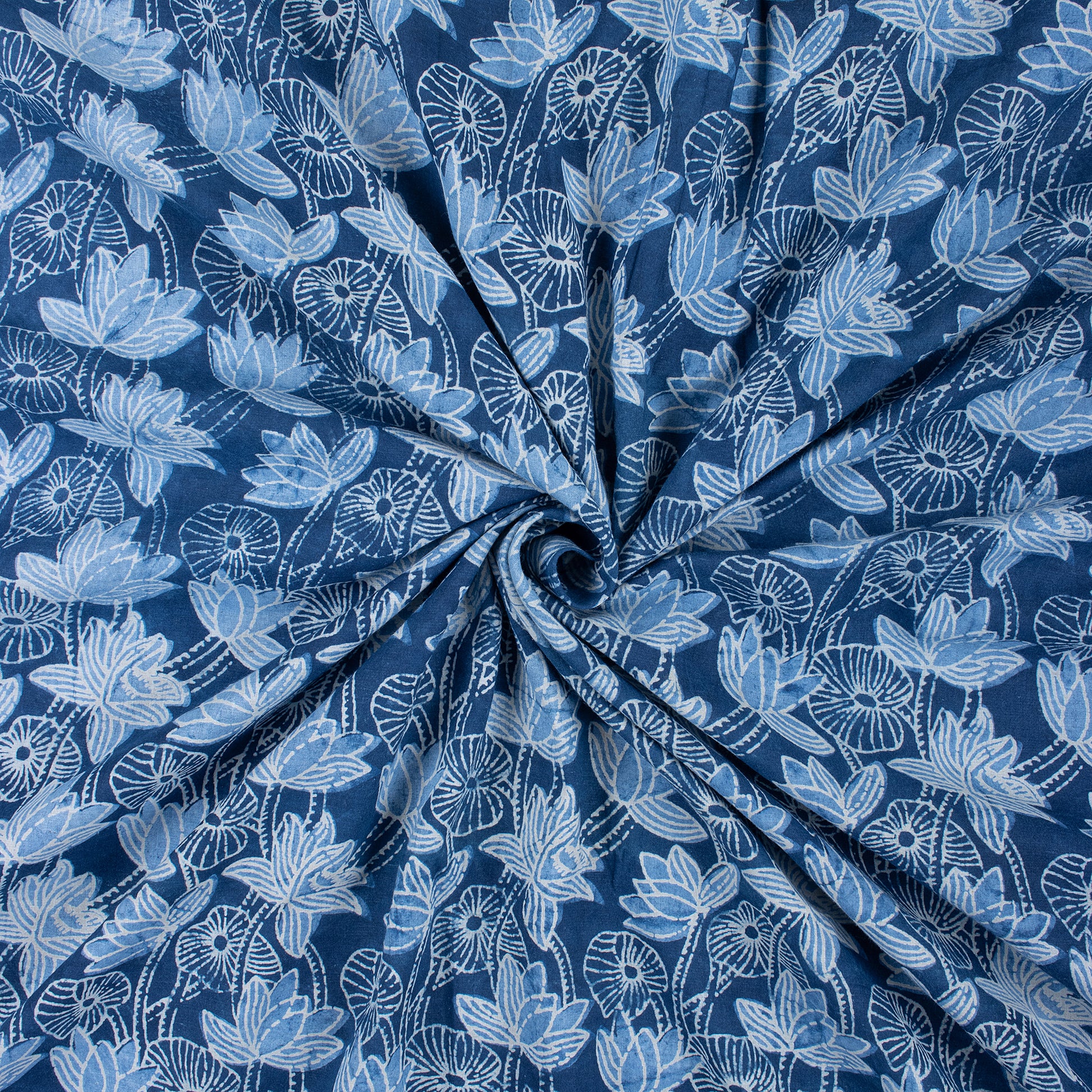 Indigo Block Print Fabric