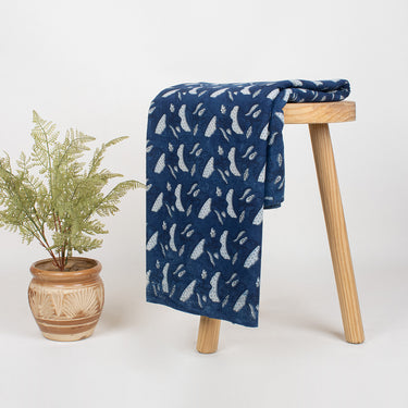 Premium Hand Block Indigo Cotton Fabric