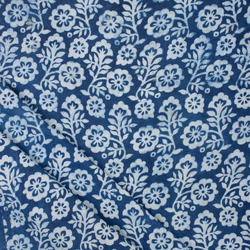 Blue Block Print Fabric