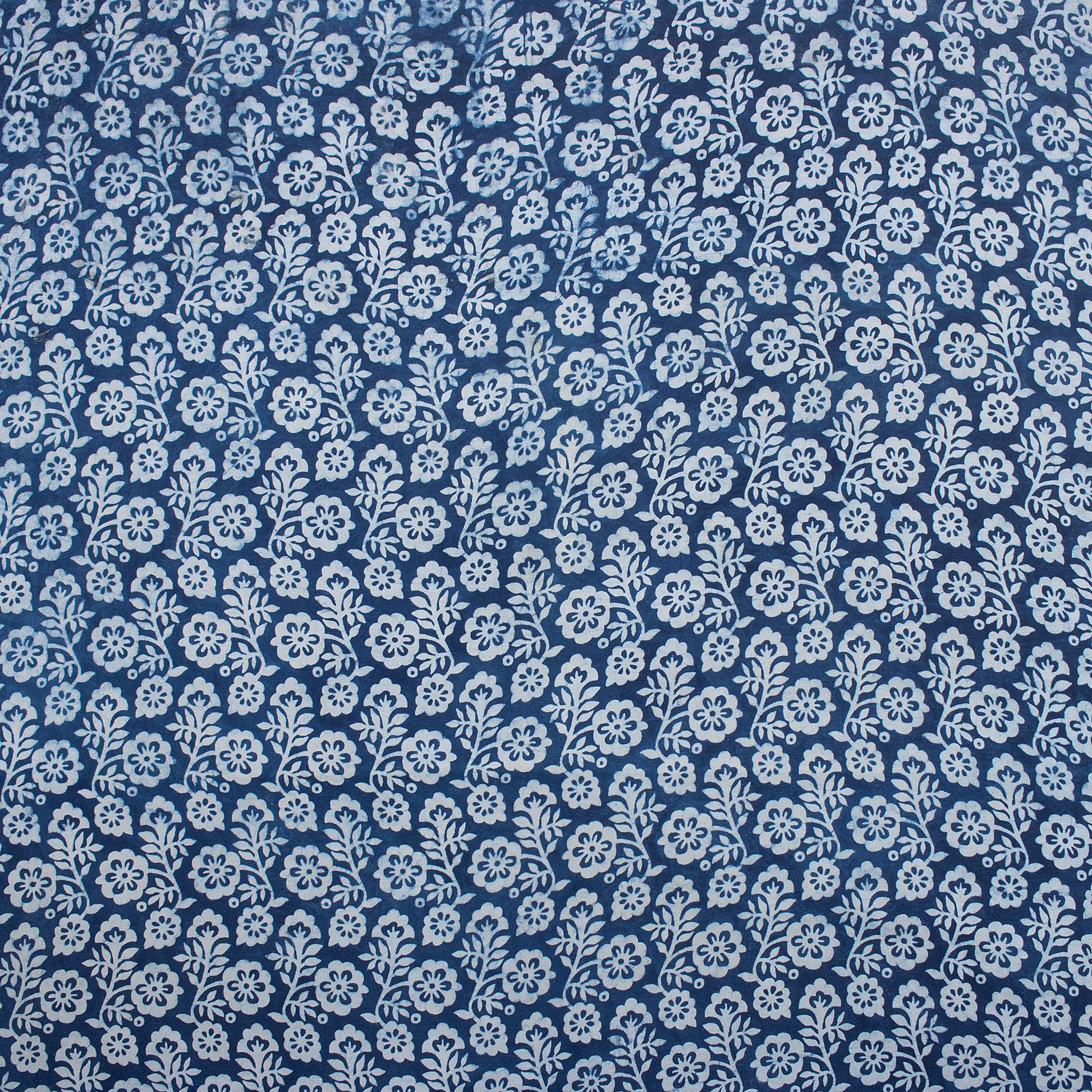 Blue Block Print Fabric