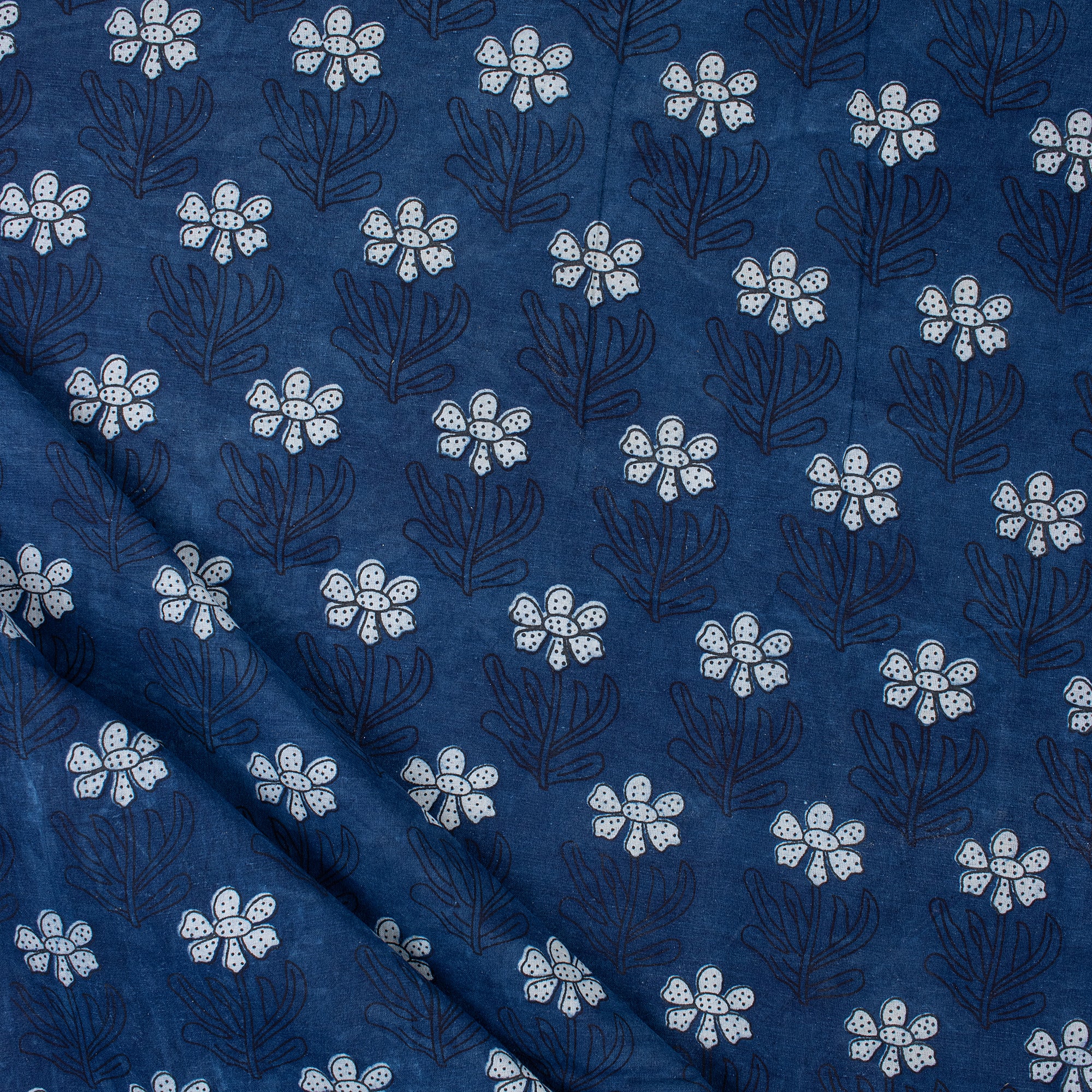 Indigo Block Print Fabric