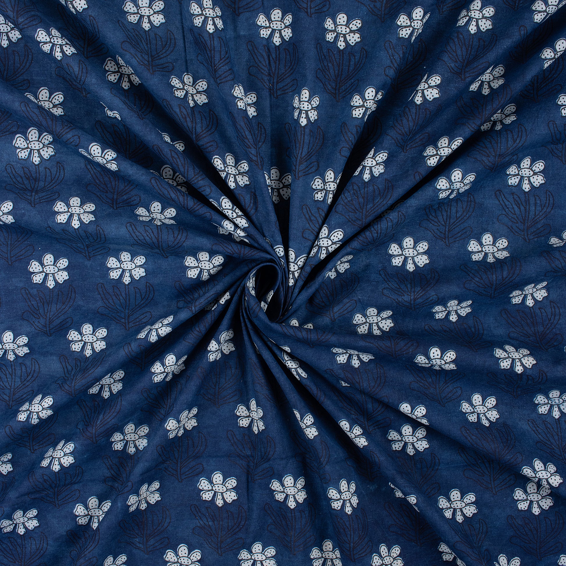 Indigo Block Print Fabric