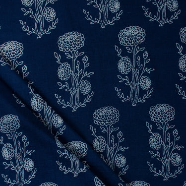 Boota Floral Indigo Print Fabric