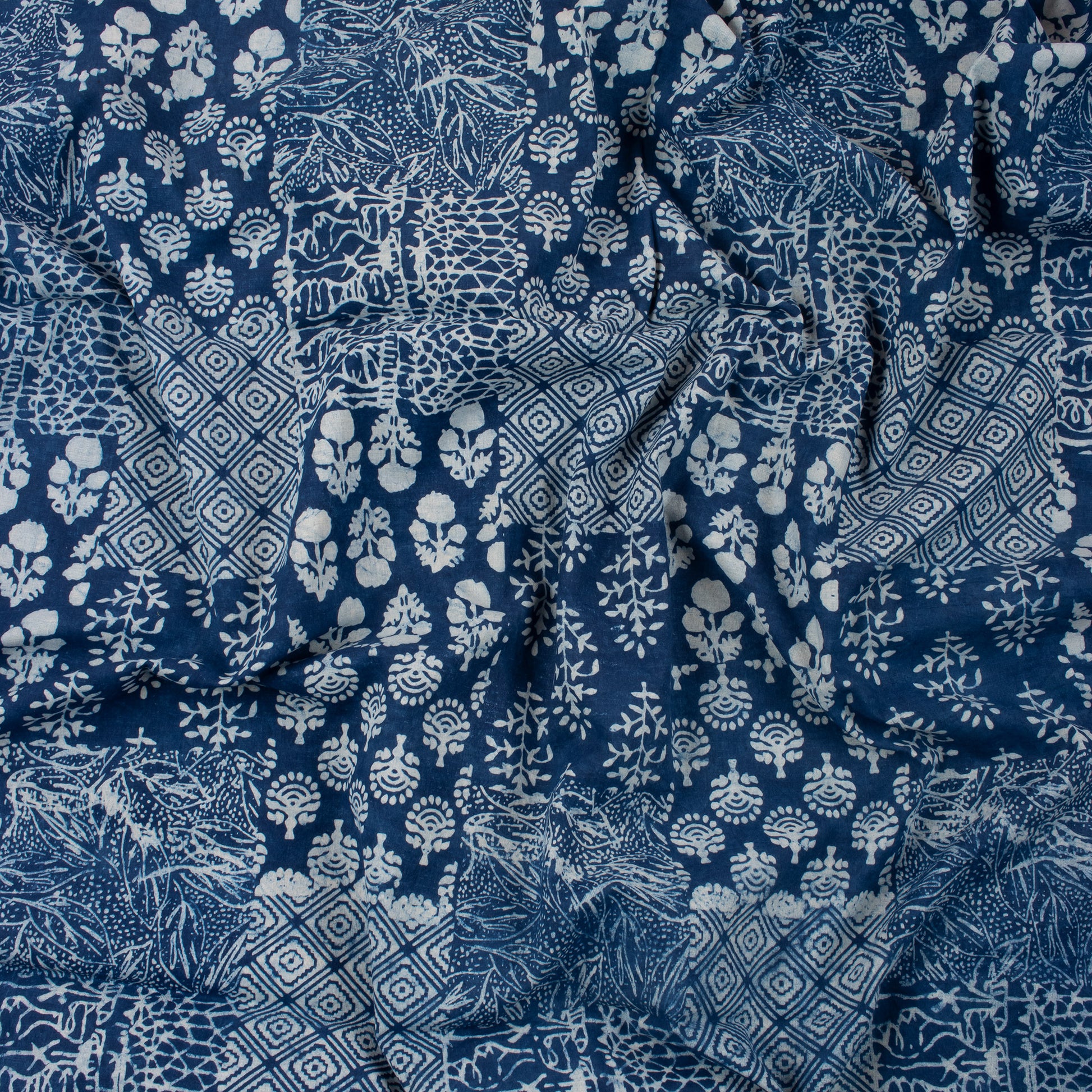 Softest Patchwork Beautiful Indigo Cotton Fabric