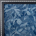 Hand Block Printed Cotton Beautiful Leaf Indigo Fabric