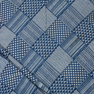 Beautiful Patchwork Indigo Printed Cotton Fabric