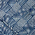 Beautiful Patchwork Indigo Printed Cotton Fabric