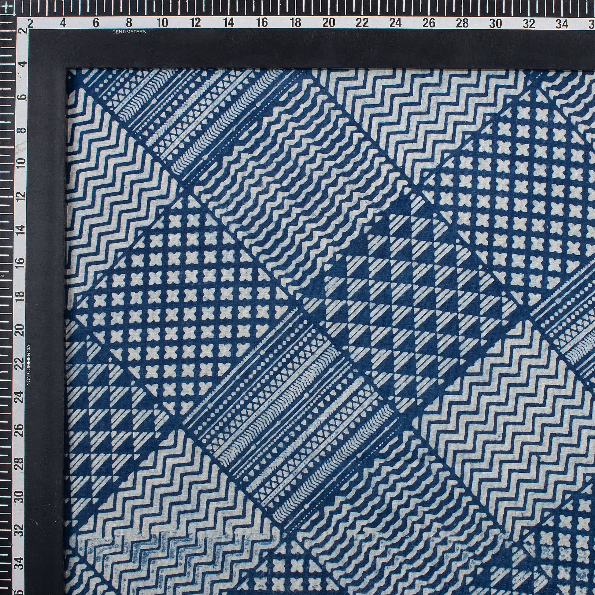 Beautiful Patchwork Indigo Printed Cotton Fabric