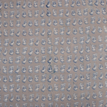 Pure Cotton Dabu Kashish Hand Block Printed Fabric