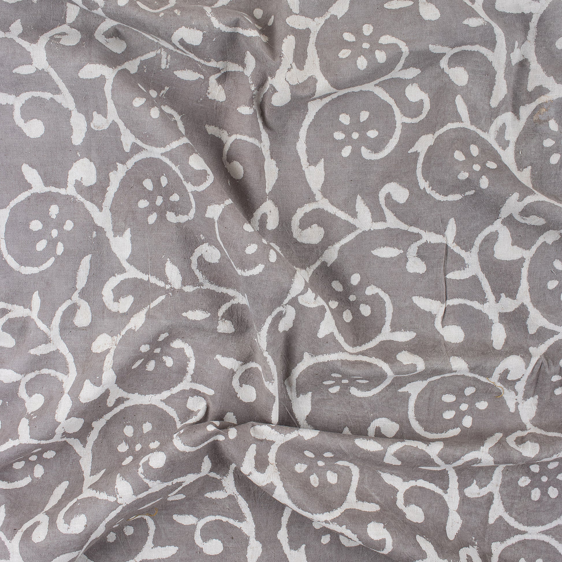 Grey Block Print Fabric