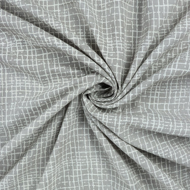 Geometrical Grey Dabu Print Soft Cotton Fabric