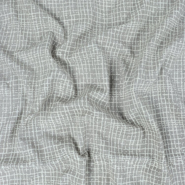 Geometrical Grey Dabu Print Soft Cotton Fabric