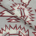 Red Abstract Cotton Hand Block Print Fabric Online