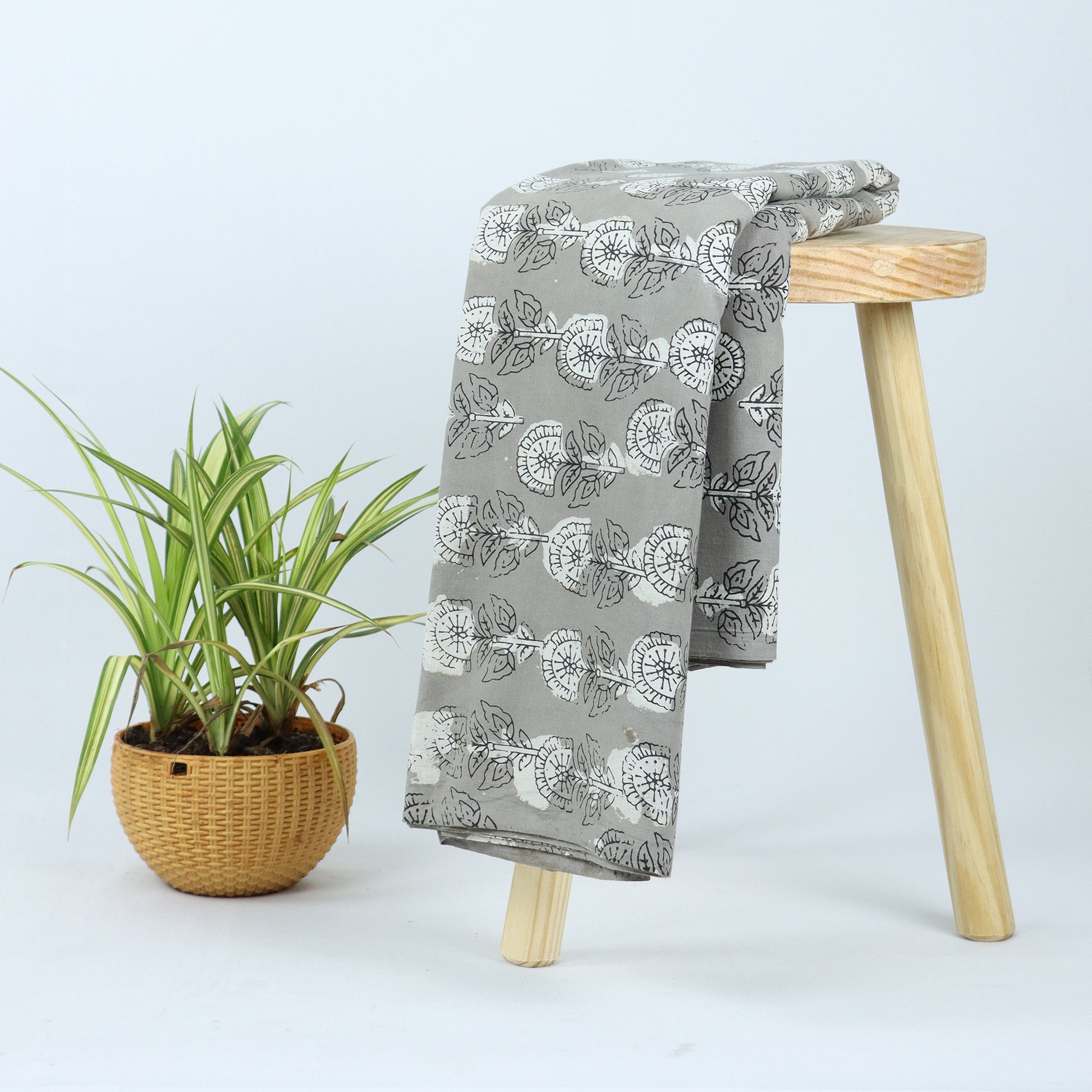 New Floral Block Bagru Dabu Print Soft Cotton Fabric Online