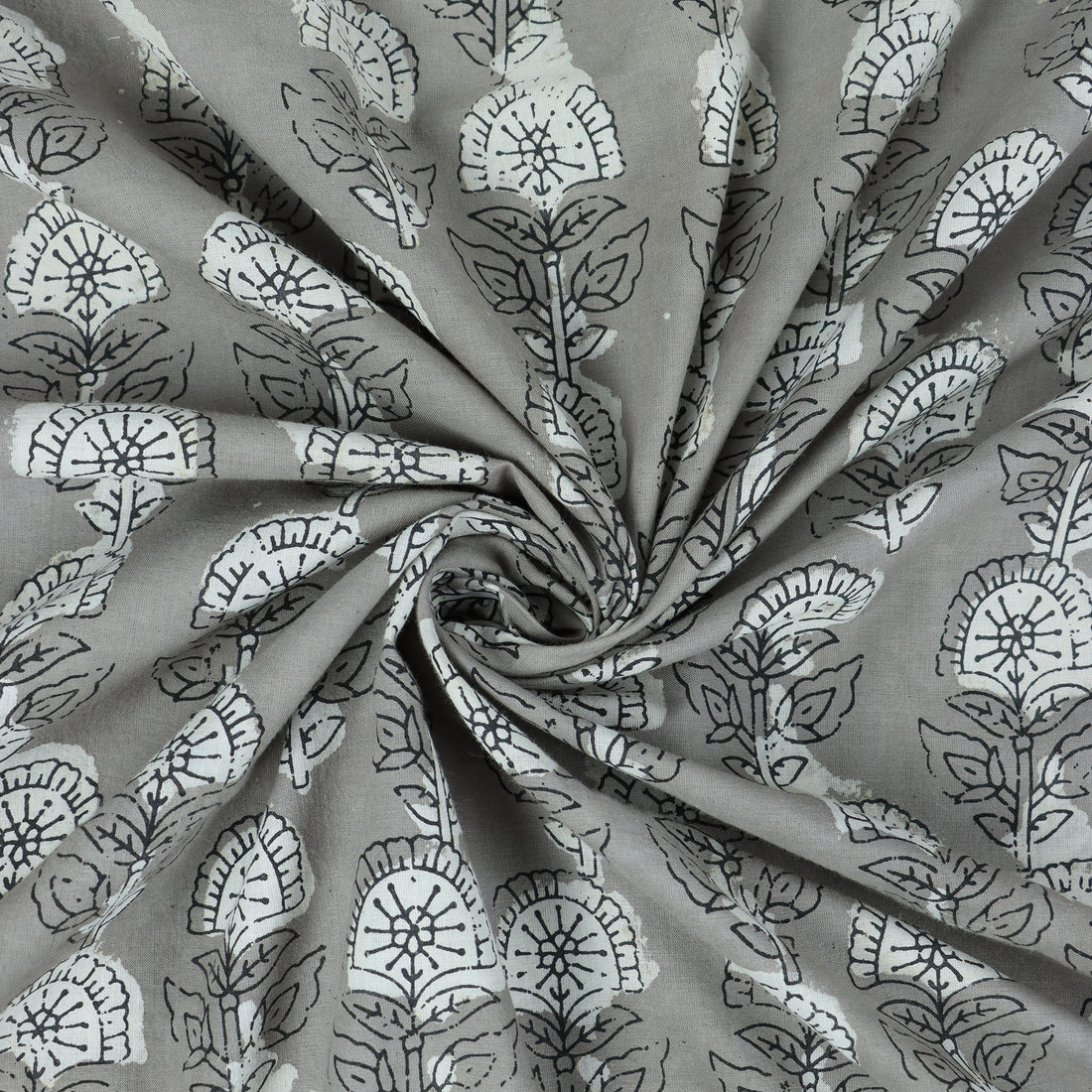 New Floral Block Bagru Dabu Print Soft Cotton Fabric Online