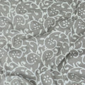 Floral Block Print Silk Fabric For Dress Material