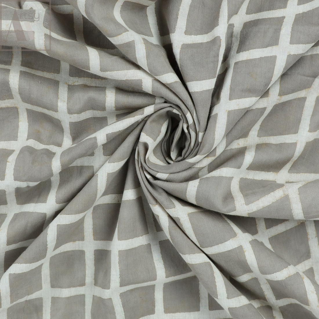 Hand Block Geometrical Printed Soft Cotton Fabric Online
