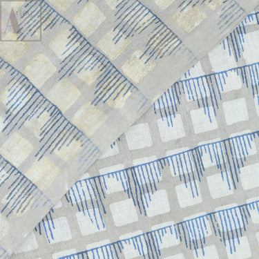 Dabu Fabric Block Geometrical Print Soft Cotton