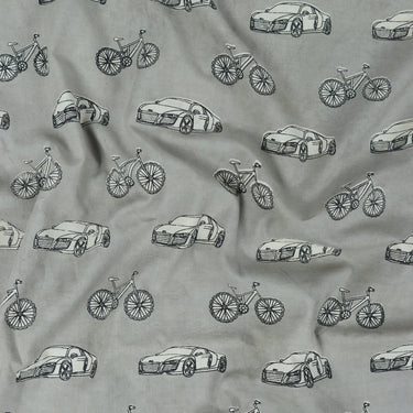 New Hand Block Car Print Premium Cotton Fabric Online