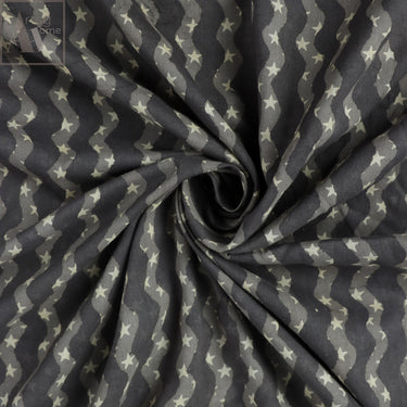 Hand Block Wave Printed Voile Fabric Cotton Cloth Online