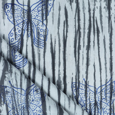 Block Butterfly Printed Cotton Fabric