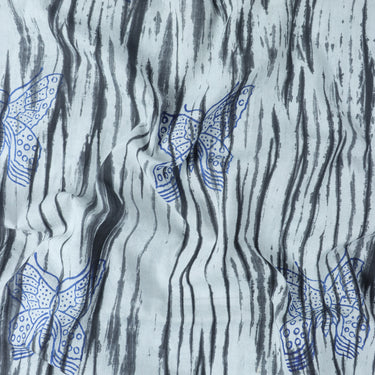 Block Butterfly Printed Cotton Fabric