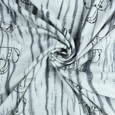 Trendy Block Umbrella Printed Cotton Fabric Material Online