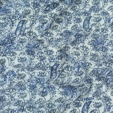 New Floral Printed Voile Pure Cotton Fabric Online