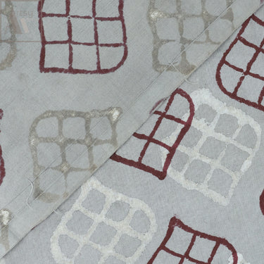 Red Paisley Printed Voile Best Cotton Fabric Online