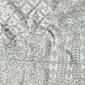 Hand Block White Floral Print Cotton Running Fabric Online