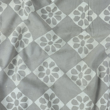 Floral Block Printed Voile Cotton Organic Cotton Fabric