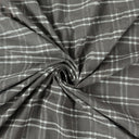 Handmade Grey Stripes Block Cotton Running Fabric Online