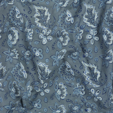 Floral Printed Voile Organic Cotton Fabric