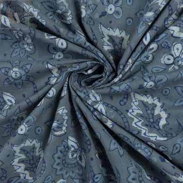 Floral Printed Voile Organic Cotton Fabric