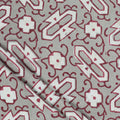 Red Hand Block Printed Cotton Fabric