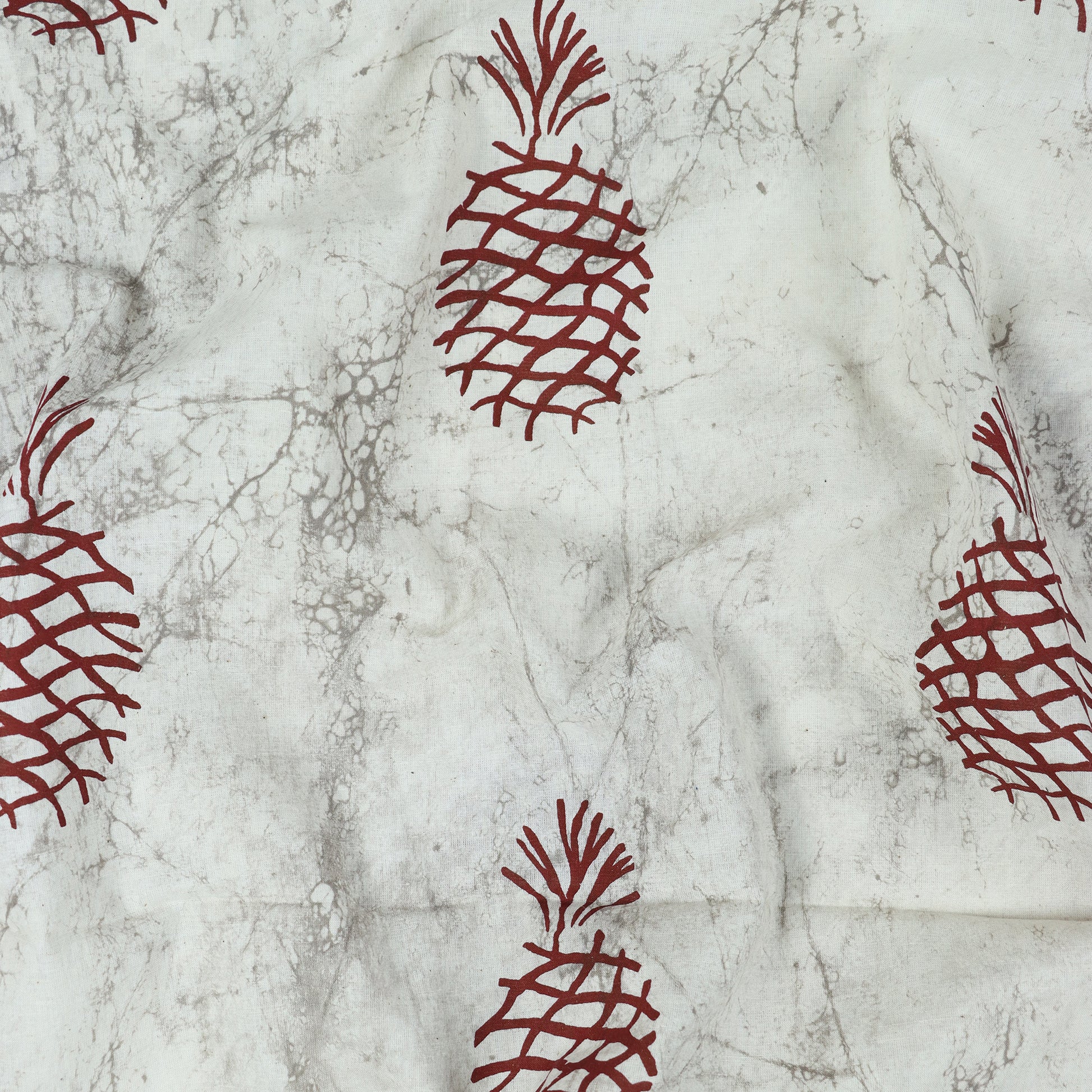 Pineapple Dabu Print Cotton Fabric