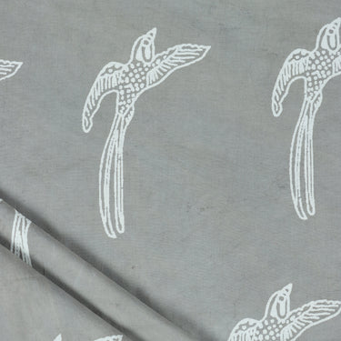 Hand Block Bird Dabu Print Fabric