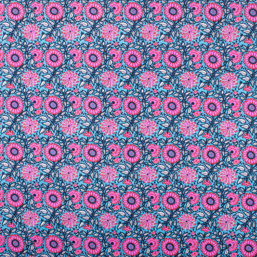 Luxury Hand Block Floral Print Cotton Kantha Fabric Online