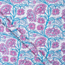 Pink Hand Block Floral Print Cotton Kantha Print Fabric Online
