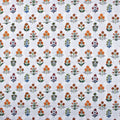 Multicolor Hand Block Floral Print Kantha Cotton Fabric