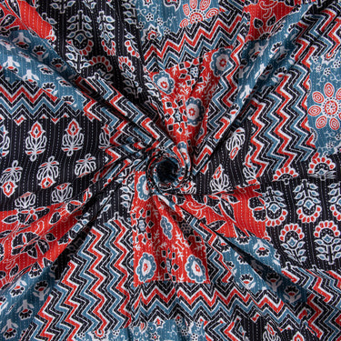 Floral Kantha Cotton Fabric Online